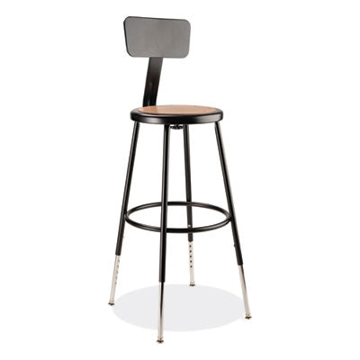 NPS 6200 Series Heavy Duty Adjustable Stool with Backrest - 25