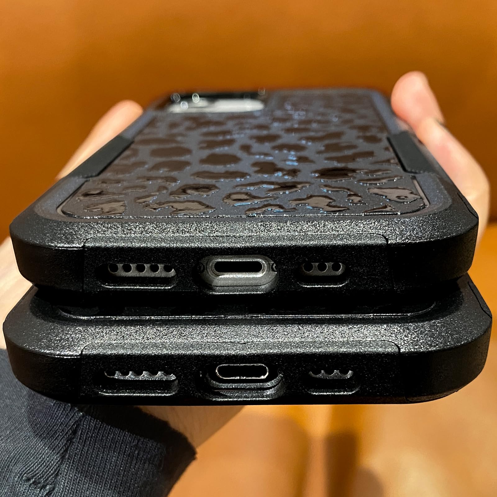 Premium Black Leopard Cheetah iPhone 13 & 14 Case - 10ft Drop Tested, Heavy Duty Shockproof Rugged Protection for 6.1