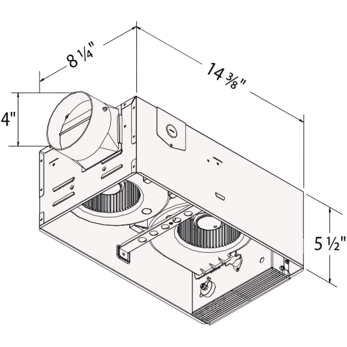 Homewerks Worldwide 80CFM Bathroom Exhaust Fan with Heater - Quiet Ventilation for Bathroom, Kitchen, Laundry Room & Basement