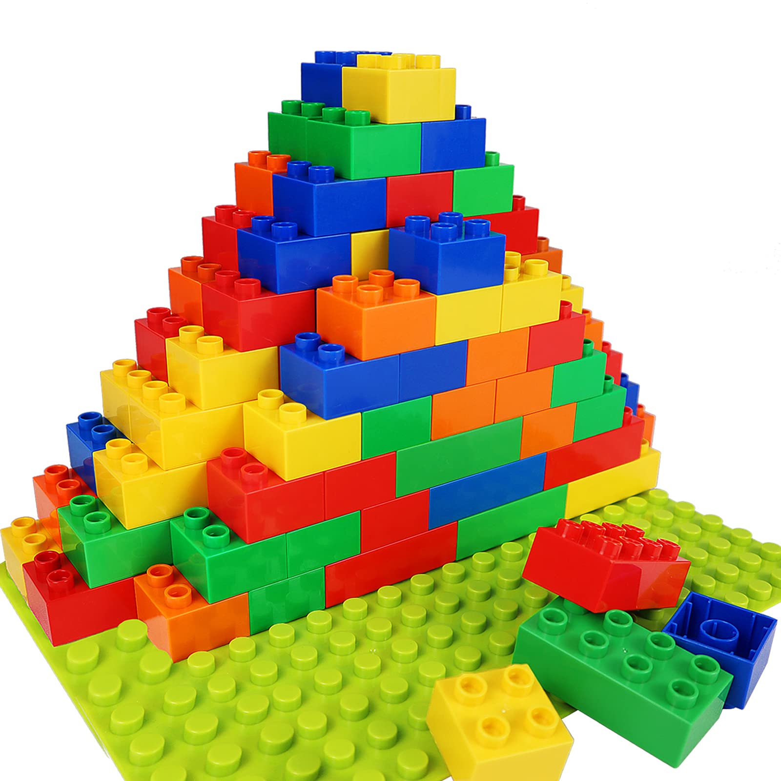 Aotipol 101-Piece Large Classic Building Blocks Set for Kids & Toddlers - STEM Educational Toys with Baseplate, Compatible with All Major Brands - Perfect for Creative Play, Learning & Birthday Gifts