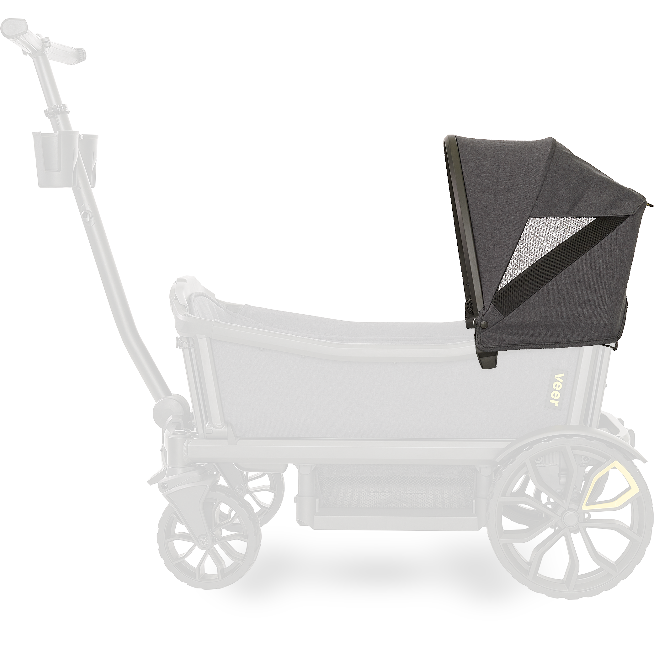 Veer Cruiser XL Custom Retractable Canopy - Adjustable Sun Shade for Strollers, Baby Carriers & Outdoor Gear - Perfect for Beach, Park and Family Outings