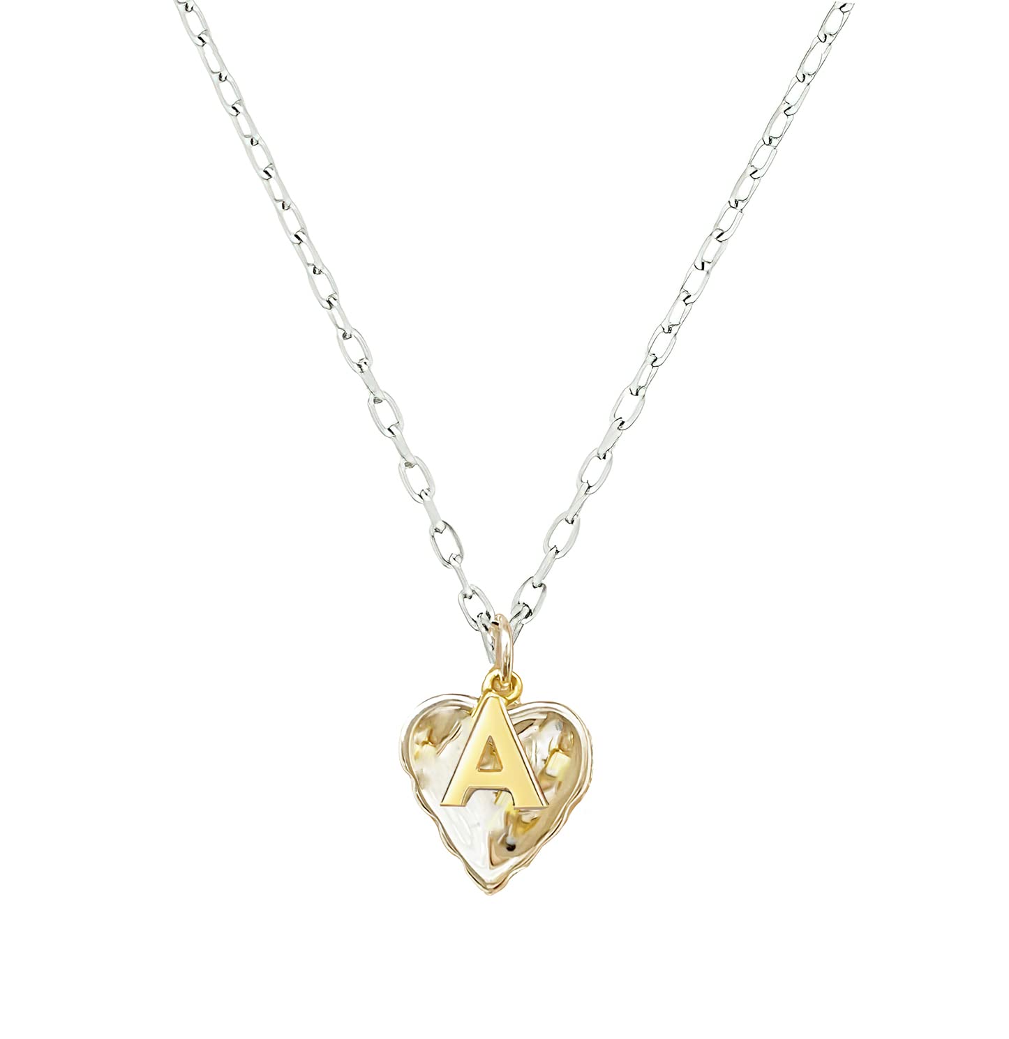 14K Gold Plated Initial Heart Necklace for Women & Teen Girls - Dainty Letter Pendant Jewelry Gift for Her, Perfect for Valentine's Day, Birthday & Anniversary Gifts