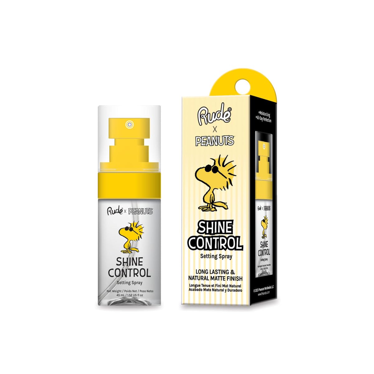 Rude Peanuts Shine Control Setting Spray - Oil-Free Mattifying Makeup Finisher for Oily Skin | Long-Lasting Makeup Setting Spray for Face | Perfect for Daily Use & Photo Shoots
