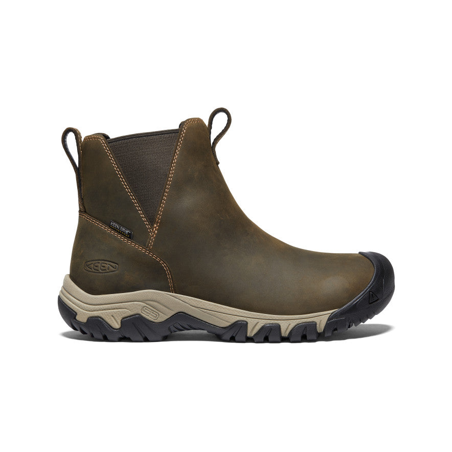 Waterproof Chelsea Boots for Women - Olive/Timberwolf | Slip-Resistant Winter & Rain Boots for Outdoor, Work & Casual Wear