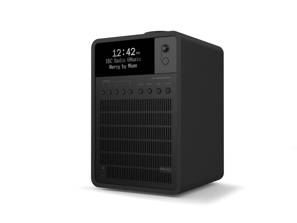 Revo Super Signal Deluxe DAB/FM Digital Radio with Bluetooth Streaming - Shadow Edition | Premium Table Radio for Home, Office & Bedroom | Digital Alarm Clock & Wireless Music Player