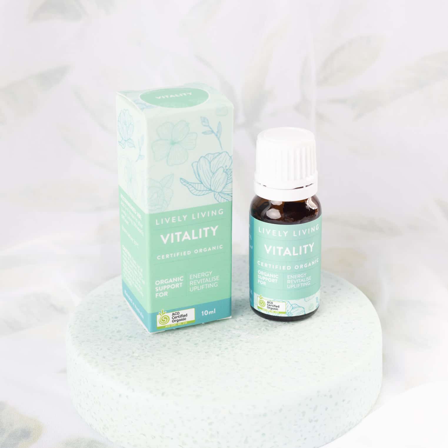 Vitality Organic Essential Oil 10ml - 100% Pure Natural Aromatherapy Oil for Diffusers, Massage & Relaxation - Perfect for Home Spa, Yoga & Stress Relief
