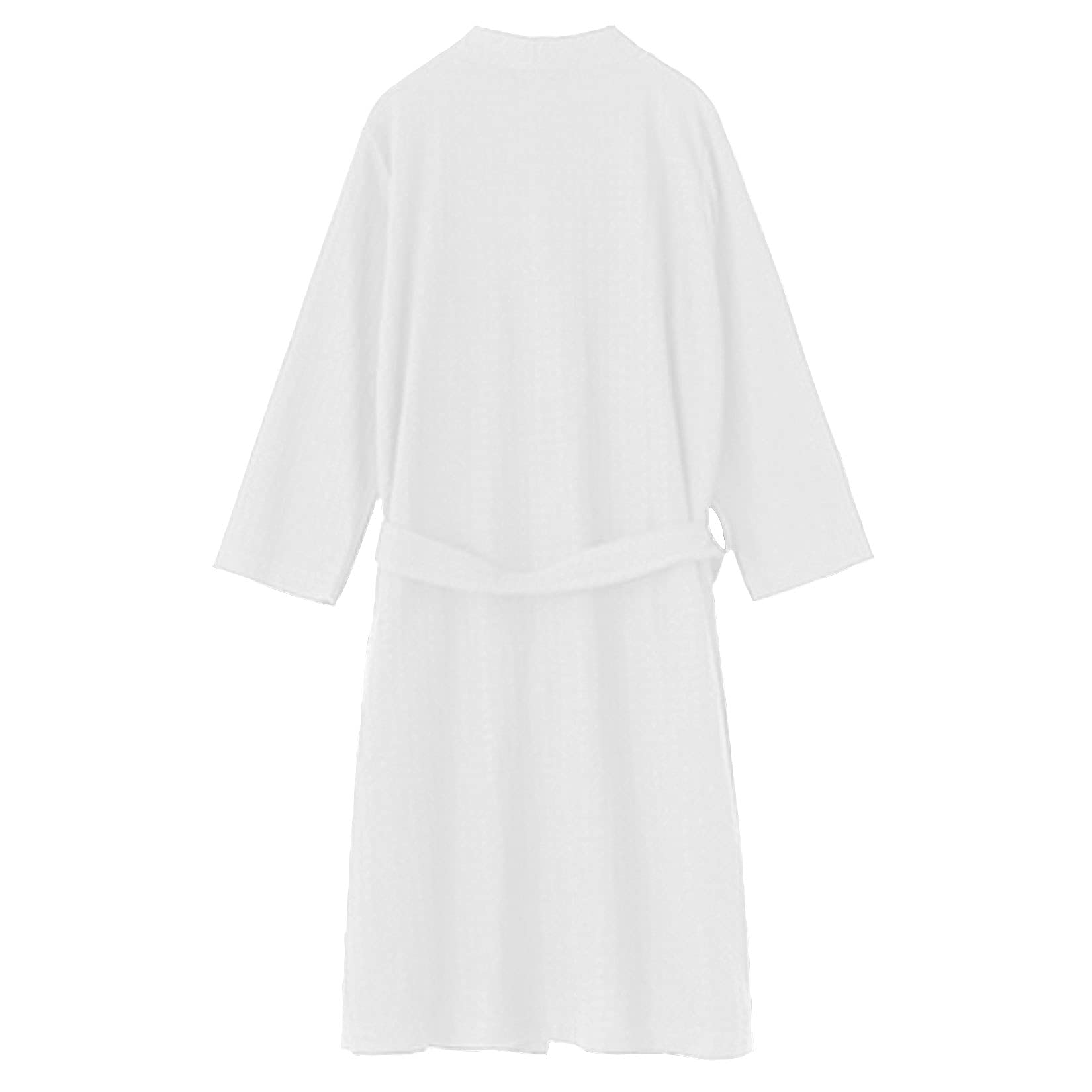 Lu's Chic Men's Waffle Kimono Bathrobe - Lightweight Short Knee-Length Robe with Pockets for Spa, Lounge & Beach Cover-Up