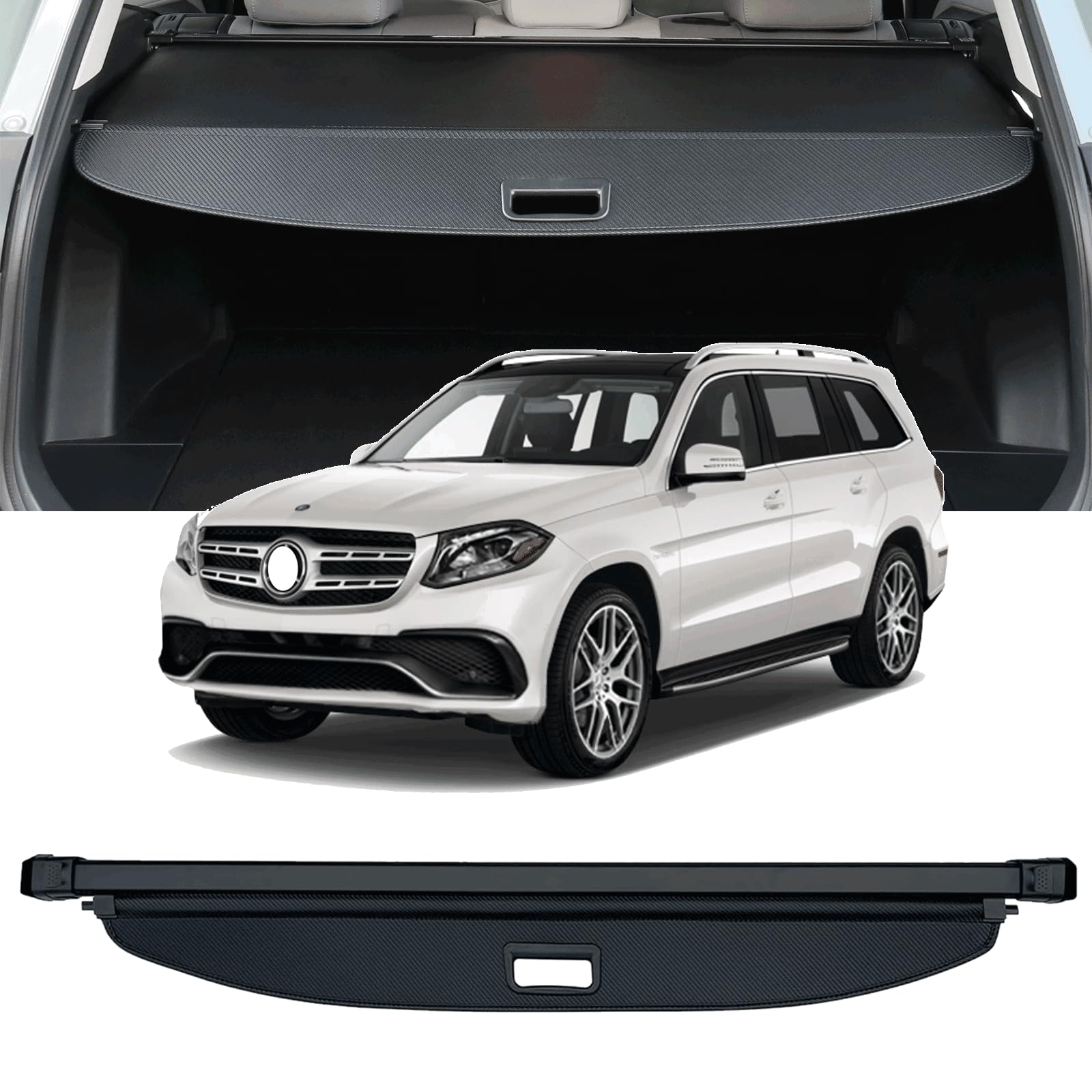 Premium Retractable Cargo Cover for 2013-2020 Mercedes-Benz GLS-Class & AMG GLS 63 SUV - Trunk Security Shade Protector for Luggage & Valuables - Perfect for Road Trips, Shopping & Outdoor Adventures