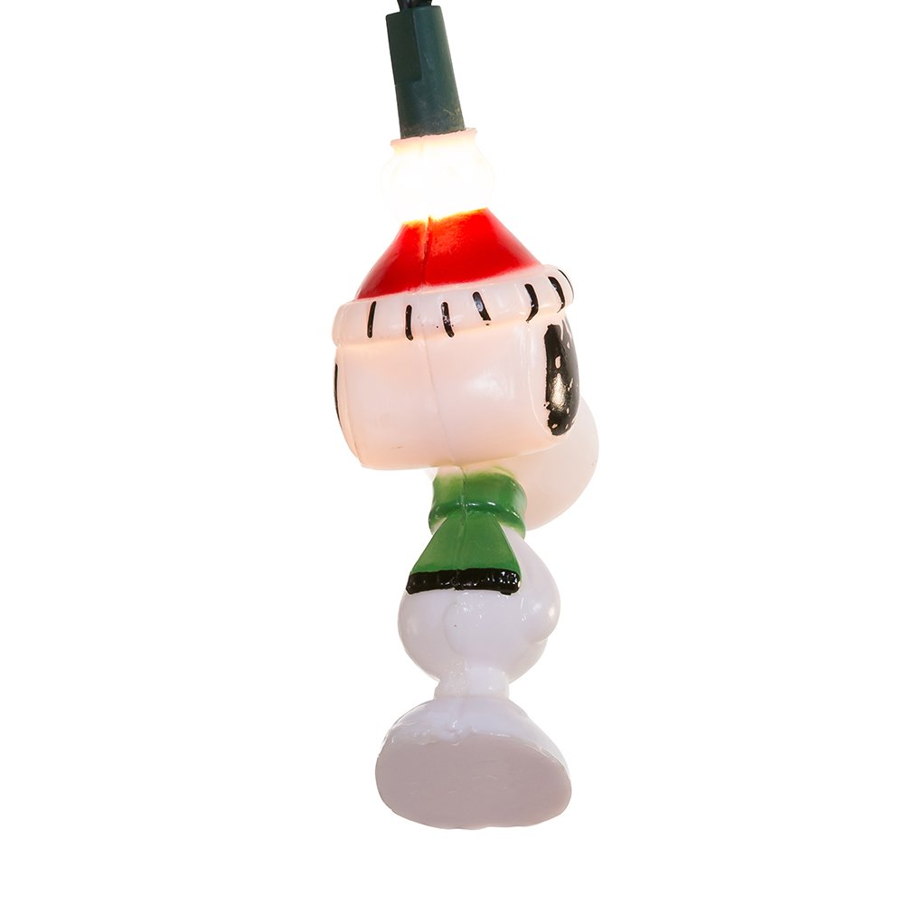 Peanuts Kurt Adler 11-Foot 10-Light Snoopy Christmas Light Set - Outdoor & Indoor Holiday Decor for Home, Tree, and Yard