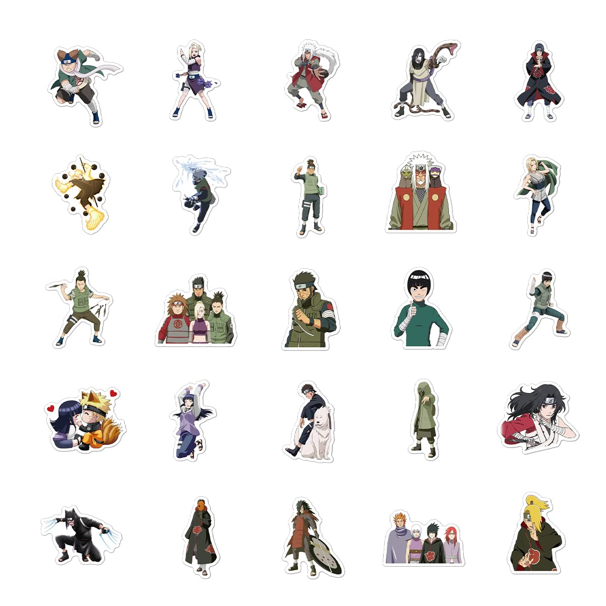 Naruto 100pcs Waterproof Vinyl Stickers - Anime Decals for Car, Motorcycle, Laptop, Bike, Skateboard, Snowboard, Luggage, MacBook, iPad | Perfect for Anime Fans, Personalizing Devices & Outdoor Gear