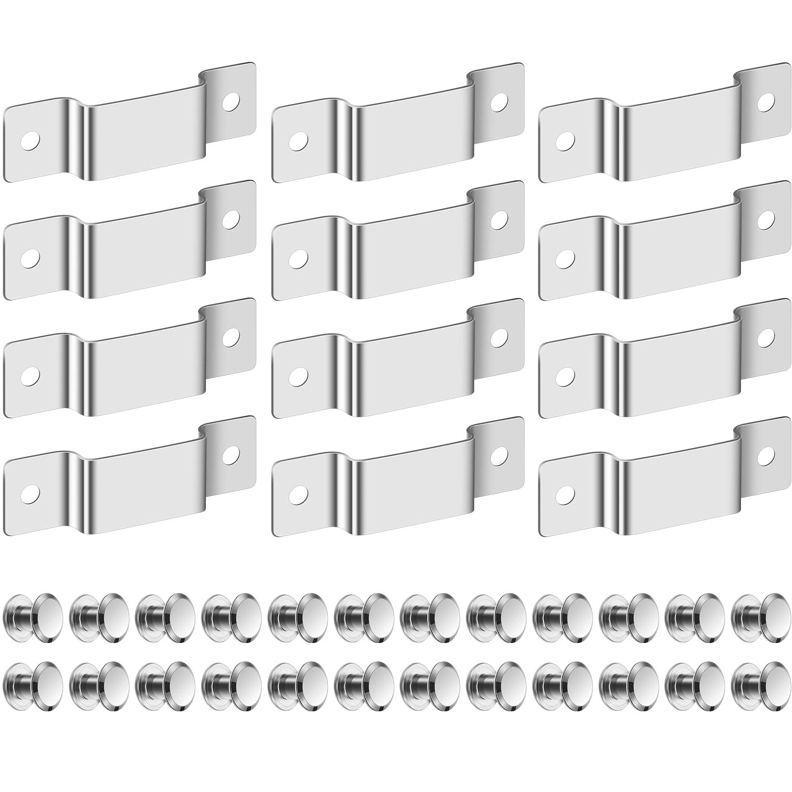 12 Pack Silver Metal Tape Measure Holder Clip with Screws - Belt & Pocket Tool Pouch for Easy Carrying - Perfect for Construction, DIY Projects & Handyman Work
