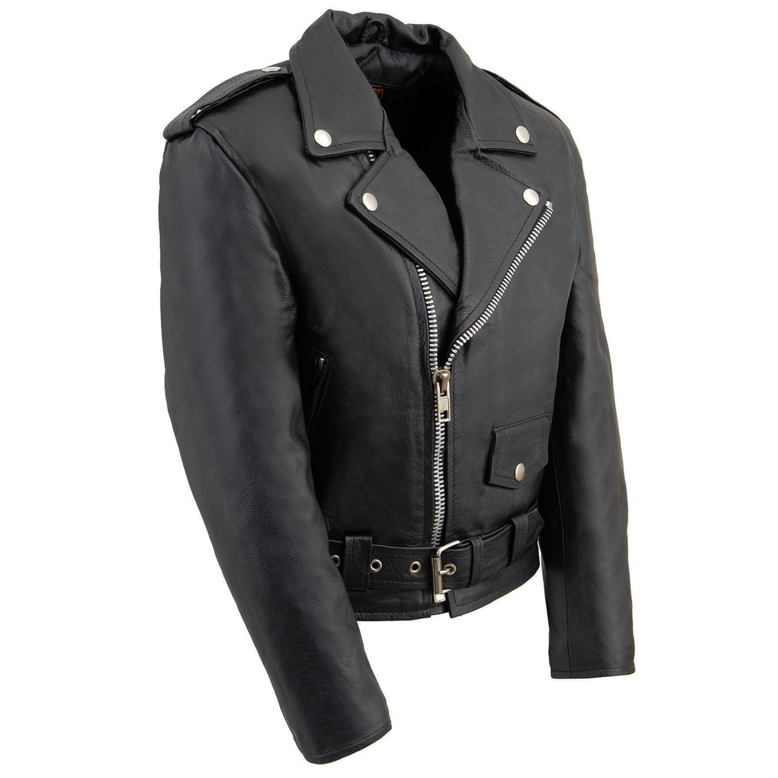 Milwaukee Leather SH2010 Toddler Motorcycle Jacket - Genuine Black Leather Biker Jacket for Kids, Perfect for Riding, Halloween Costumes & Outdoor Adventures