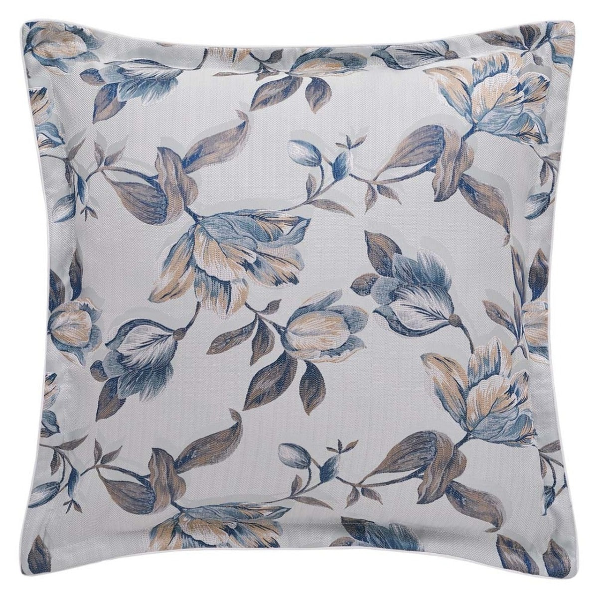Luxury Giselle Blue European Pillowcase Set - 100% Cotton Hotel Quality Bedding for Master Bedroom & Guest Room Decor