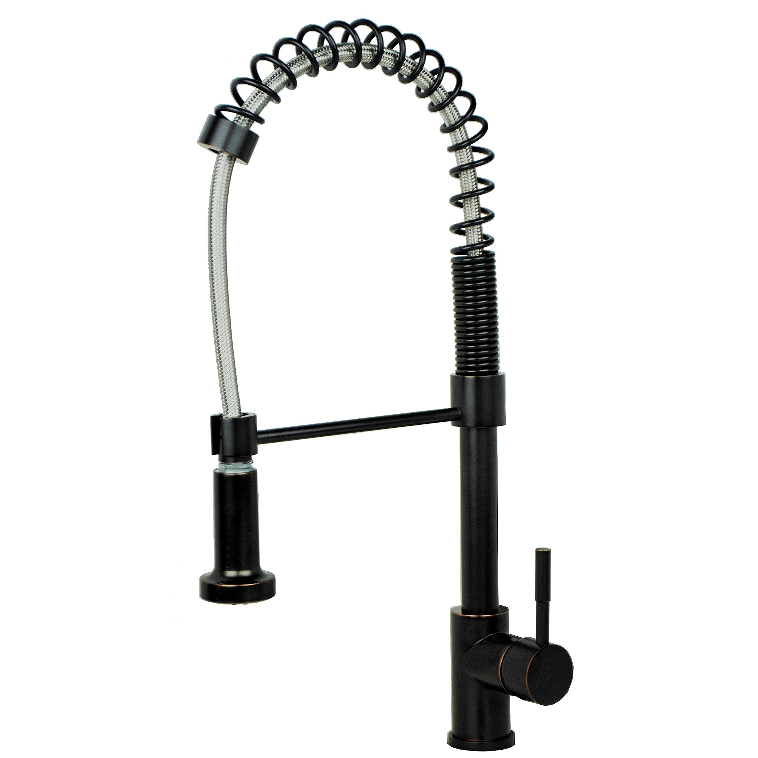 Laguna Brass 1131TB 21-Inch Single Handle Pull-Down Kitchen Faucet with Soaper Dispenser - Oil Rubbed Bronze Finish for Modern Farmhouse & Rustic Kitchens