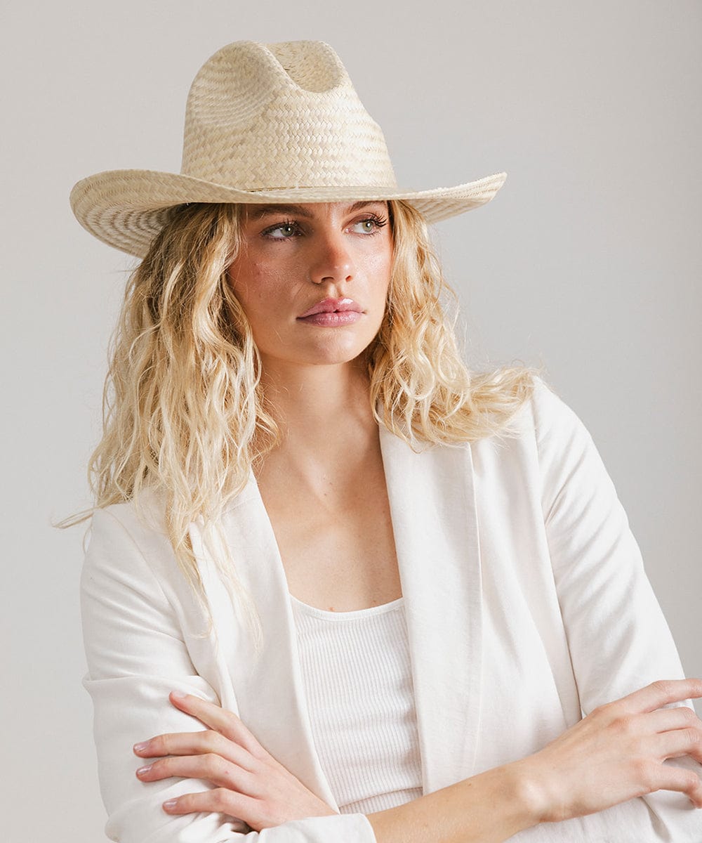 Linny Straw Cowboy Hat for Women - Western Style Sun Hat with Wide Brim - Perfect for Outdoor, Beach, Rodeo & Country Music Festivals