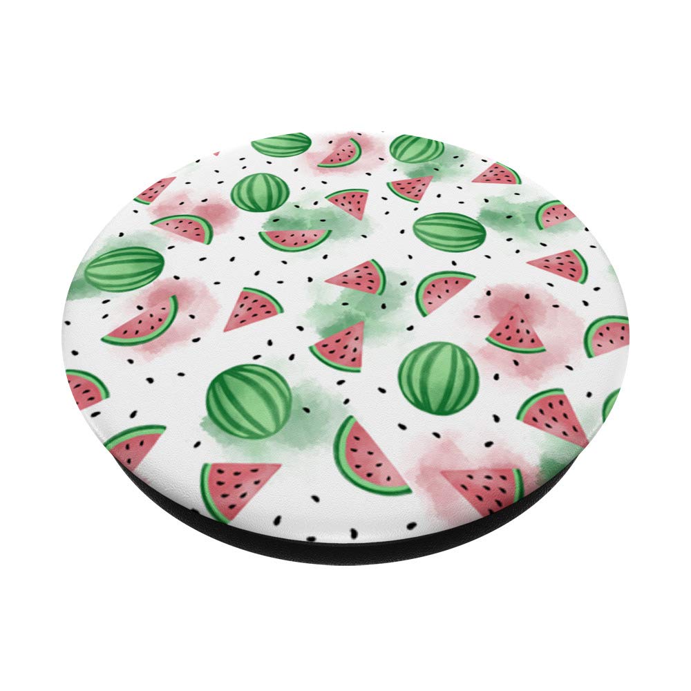 Watermelon Watercolor Pattern PopSockets PopGrip - Swappable Phone & Tablet Grip for iPhone, Samsung | Cute Summer Accessory for Pool Parties, Beach Trips & Music Festivals