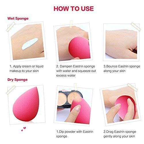 JARSVOY 6-Piece Makeup Sponge Set - Soft Blender for Flawless Makeup Application