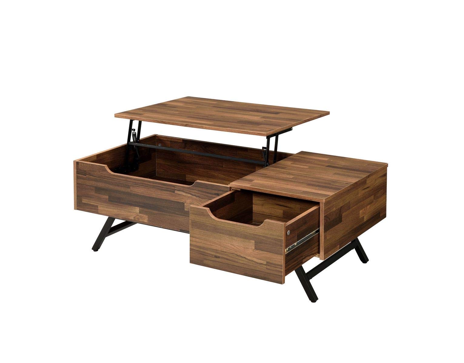 Modern Lift Top Coffee Table with Hidden Storage Drawer - Solid Wood Living Room Furniture for Home, Office & Reception Areas | Perfect for Small Spaces, Entertaining & Workspace Conversion