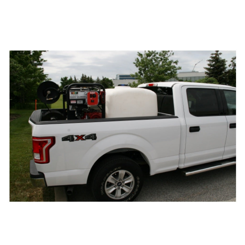 Dynablast 3500psi 3.8GPM Hot Water Pressure Washer with Diesel Burner - Heavy Duty Truck Mounted Skid Unit H4035GRGFT for Industrial Cleaning & Fleet Maintenance