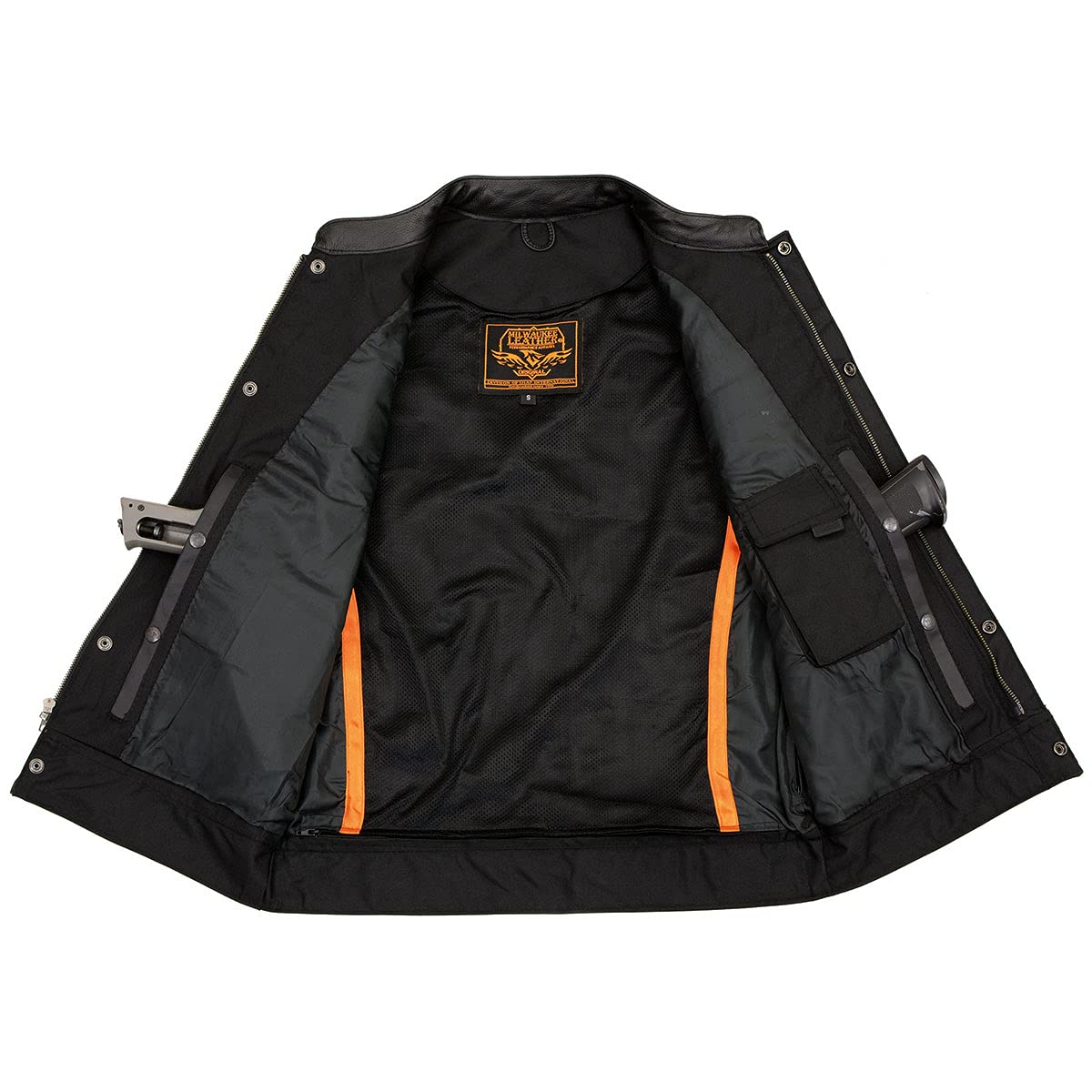 Premium Milwaukee Leather Men's Motorcycle Vest - Club Style Biker Jacket for Riders | Genuine Leather | Size Medium | Perfect for Cruising, Bike Rallies & Outdoor Adventures