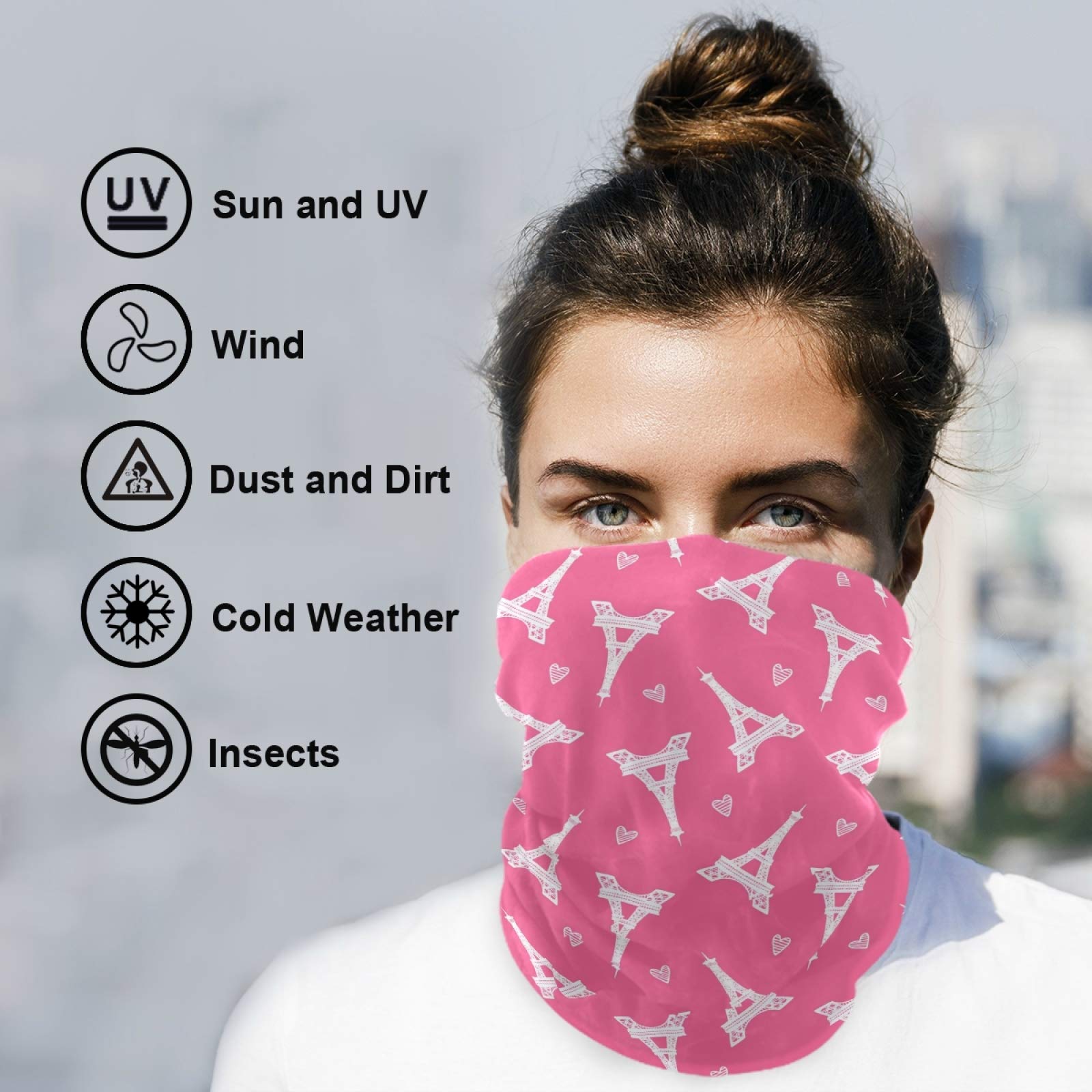Visesunny Multifunctional Balaclava - Windproof Sun Protection Face Mask for Skiing, Cycling, Running & Outdoor Sports - UV Protection Neck Gaiter & Headband for Men & Women