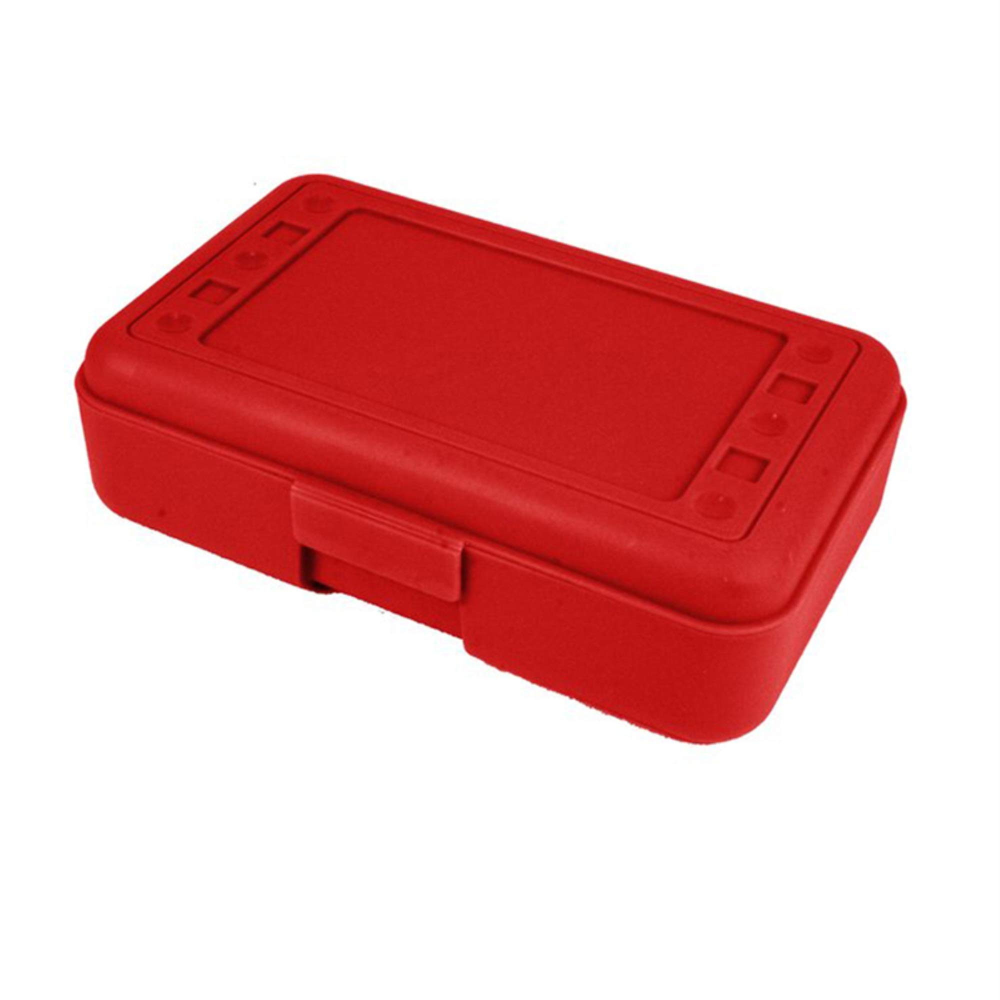Romanoff Pencil Box - Durable Plastic School Supply Organizer for Kids & Students, Red (60202) - Perfect for Classroom, Homework & Art Supplies Storage