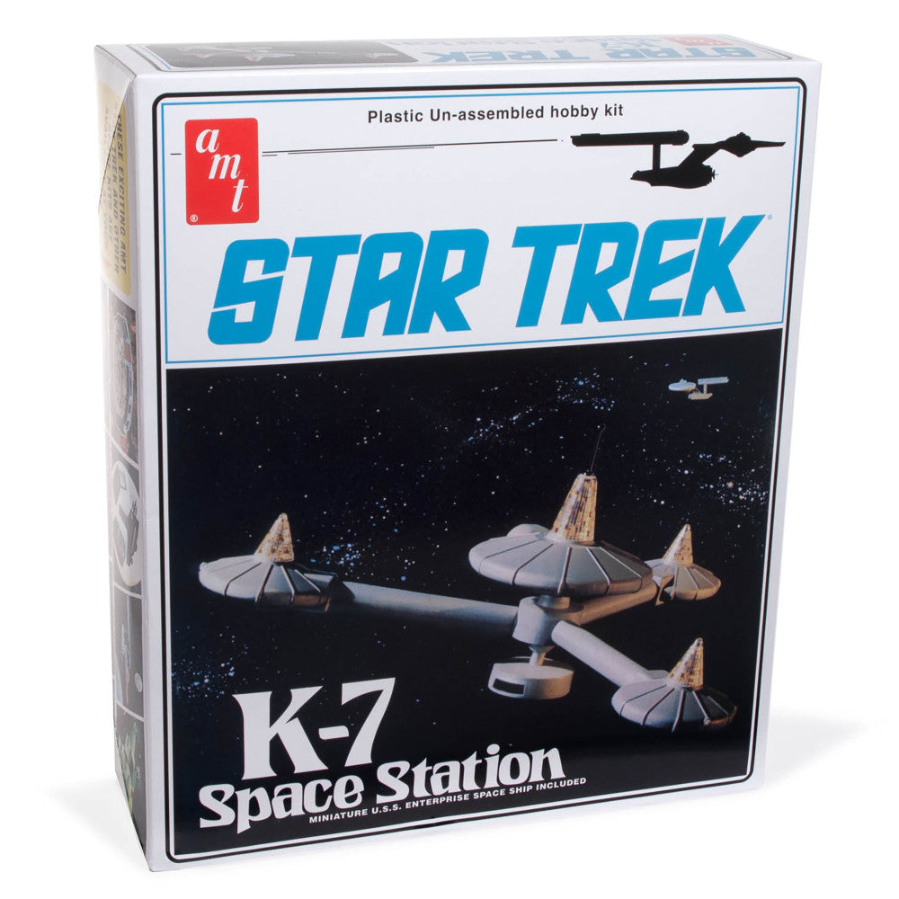 AMT Star Trek K-7 Space Station 1:7600 Scale Model Kit - Perfect for Sci-Fi Collectors & DIY Enthusiasts - Display, Gift, or Build for Home Decor