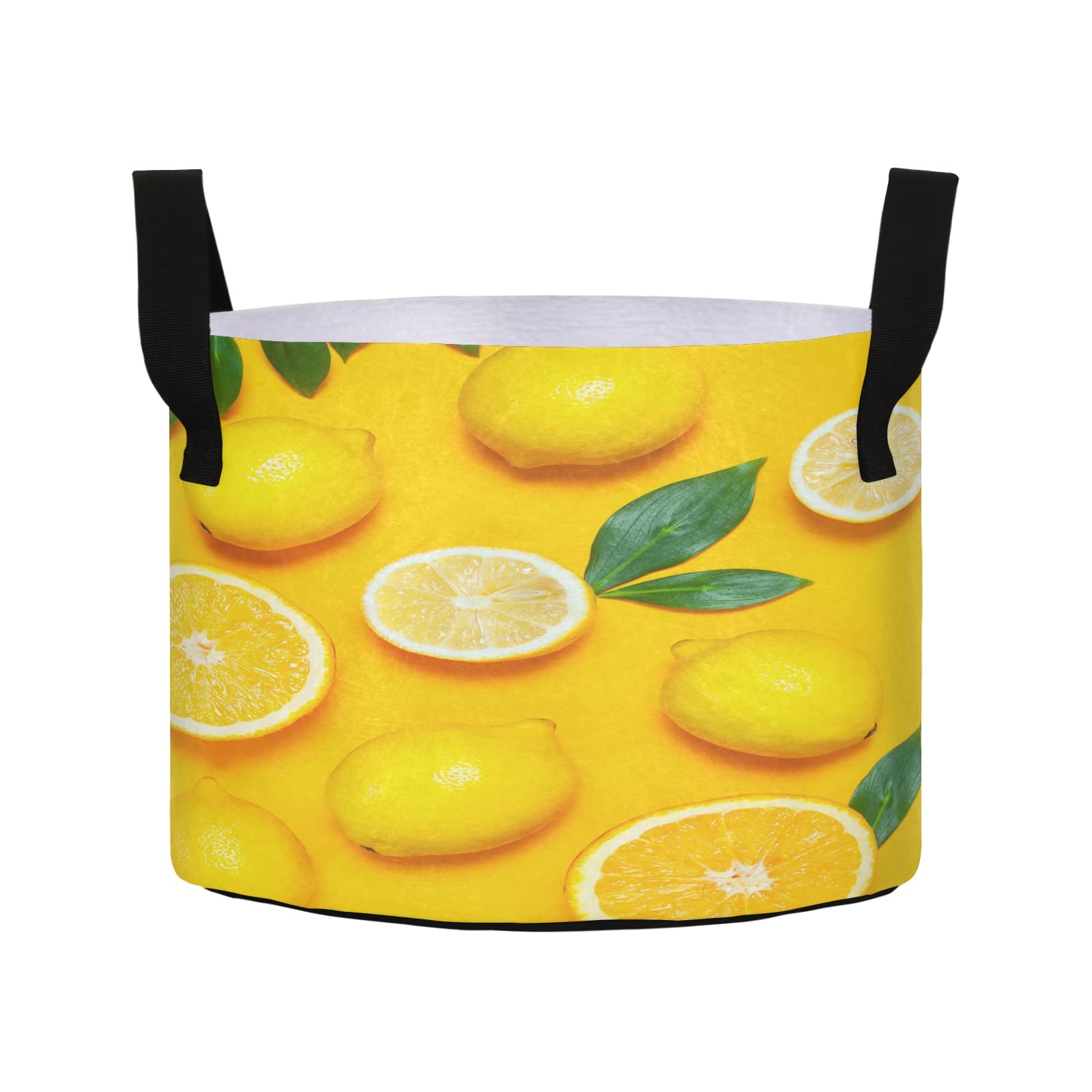 Premium 450g Thickened Felt Cloth Aeration Fabric Grow Bags with Handles - Breathable Plant Pots for Ripe Lemons, Green Plants & Vegetables - Ideal for Indoor/Outdoor Gardening, Balcony Planting & Urban Farming