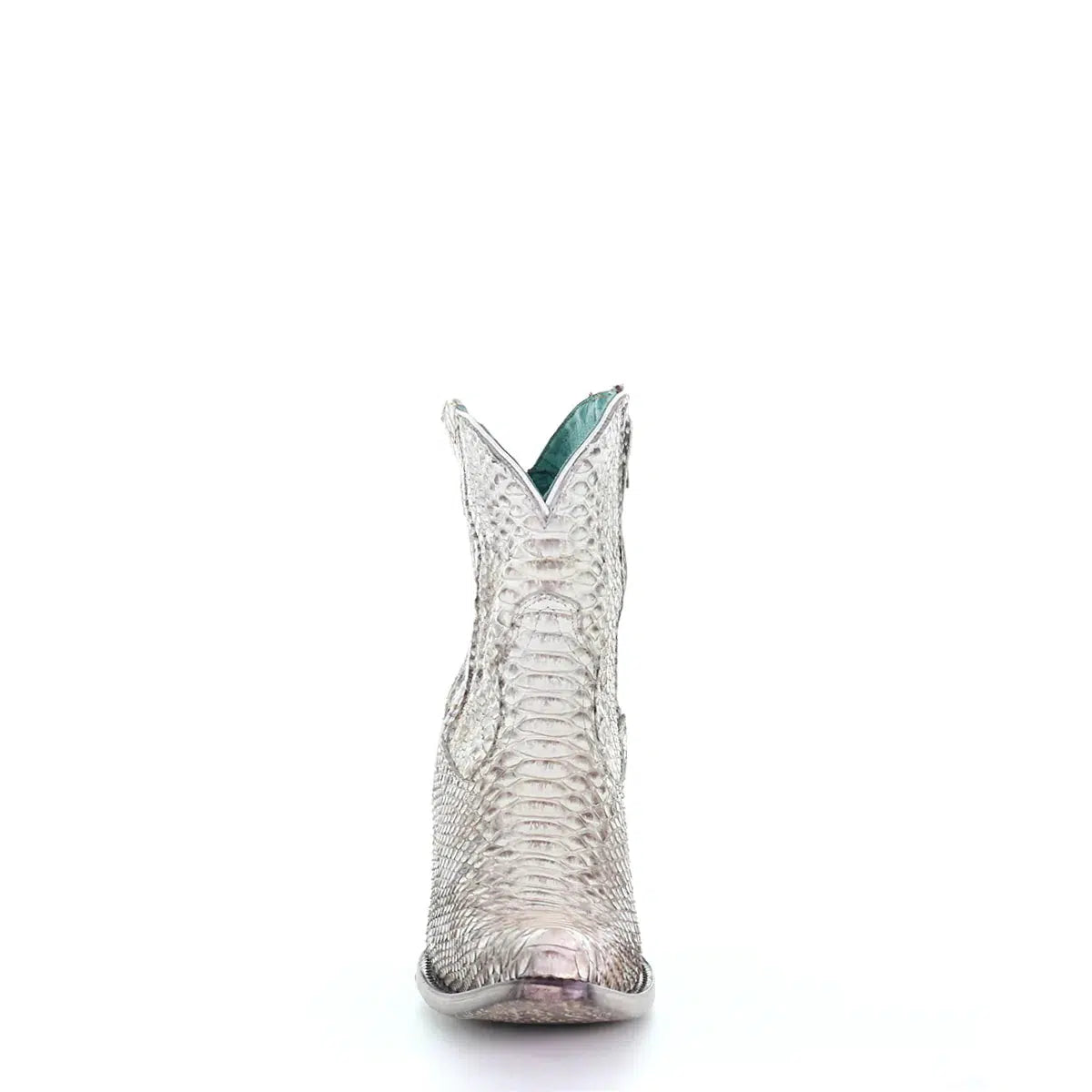 Women's Corral White Western Cowgirl Python Ankle Boots - Stylish & Comfortable for Rodeo, Country Dancing & Casual Wear