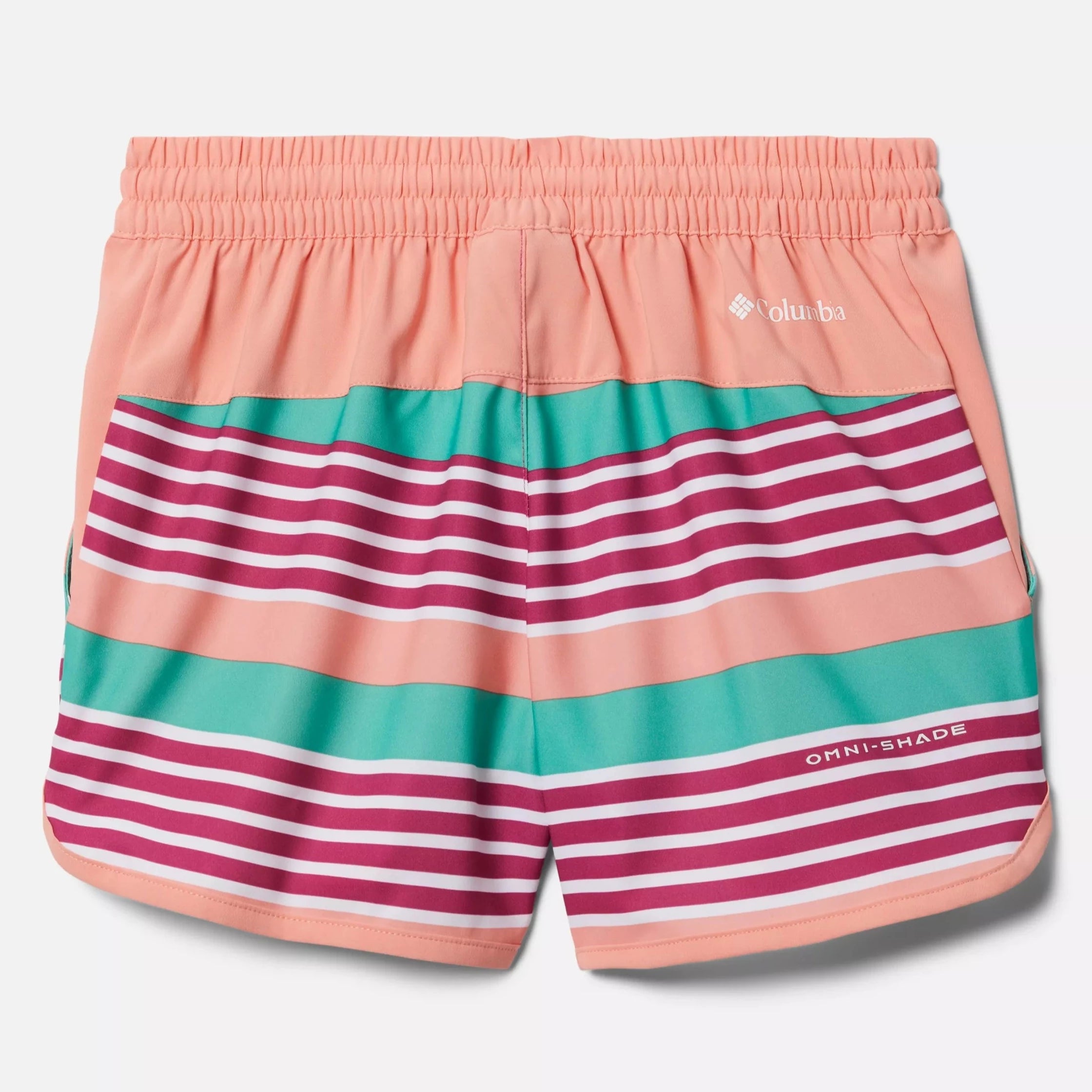 Columbia Wild Fuchsia Milo Stripe Sandy Shores Toddler Board Shorts - Quick-Dry Swim Trunks for Baby Boys & Girls, UPF 50+ Sun Protection - Perfect for Beach, Pool & Summer Water Activities