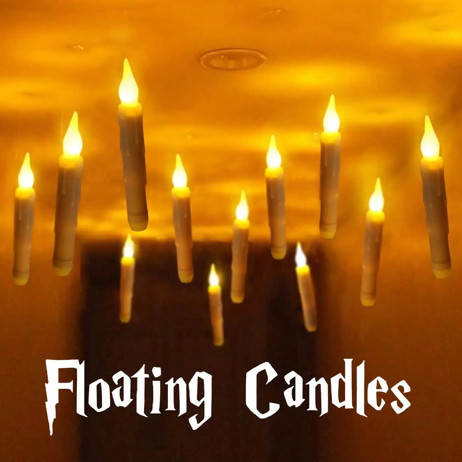 12 LED Floating Candles with Remote - Flameless Battery Candles for Wedding, Party & Home Decor - Halloween Christmas Outdoor Decor