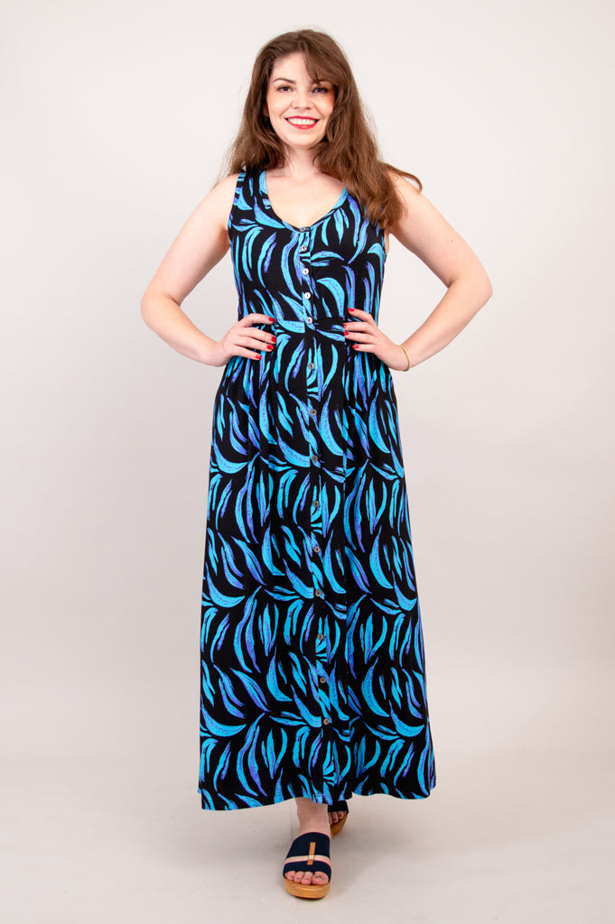 Liane N/S Dress - Stylish Bamboo Fabric Cuban-Inspired Flowy Dress for Women | Perfect for Beach Vacations, Summer Parties & Casual Outings