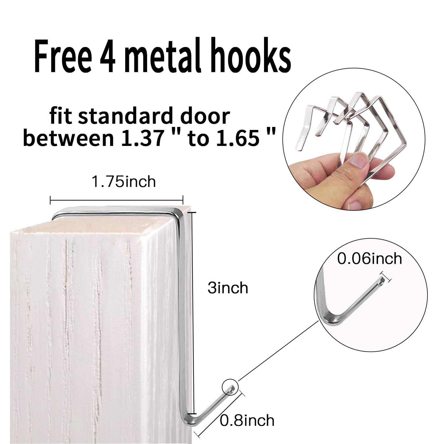 Clear Crystal 35-Pocket Over The Door Hanging Shoe Organizer - Large Grey Closet Storage with 4 Hooks - Perfect for Bedroom, Dorm, Apartment & Entryway Shoe Organization