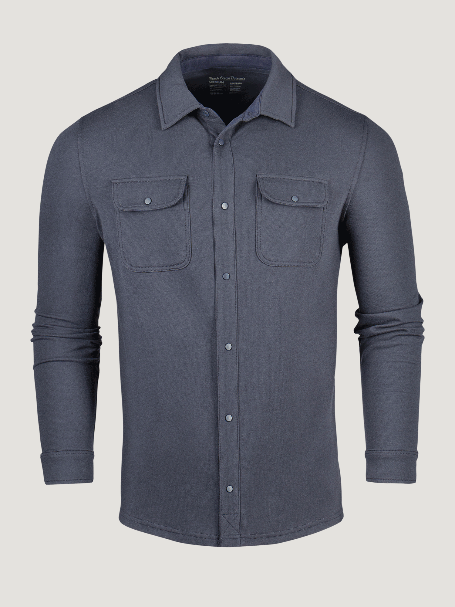 Odyssey Blue Button Up Shacket for Men & Women | Casual & Stylish Overshirt | Lightweight Layering Jacket | Perfect for Fall, Winter & Outdoor Adventures