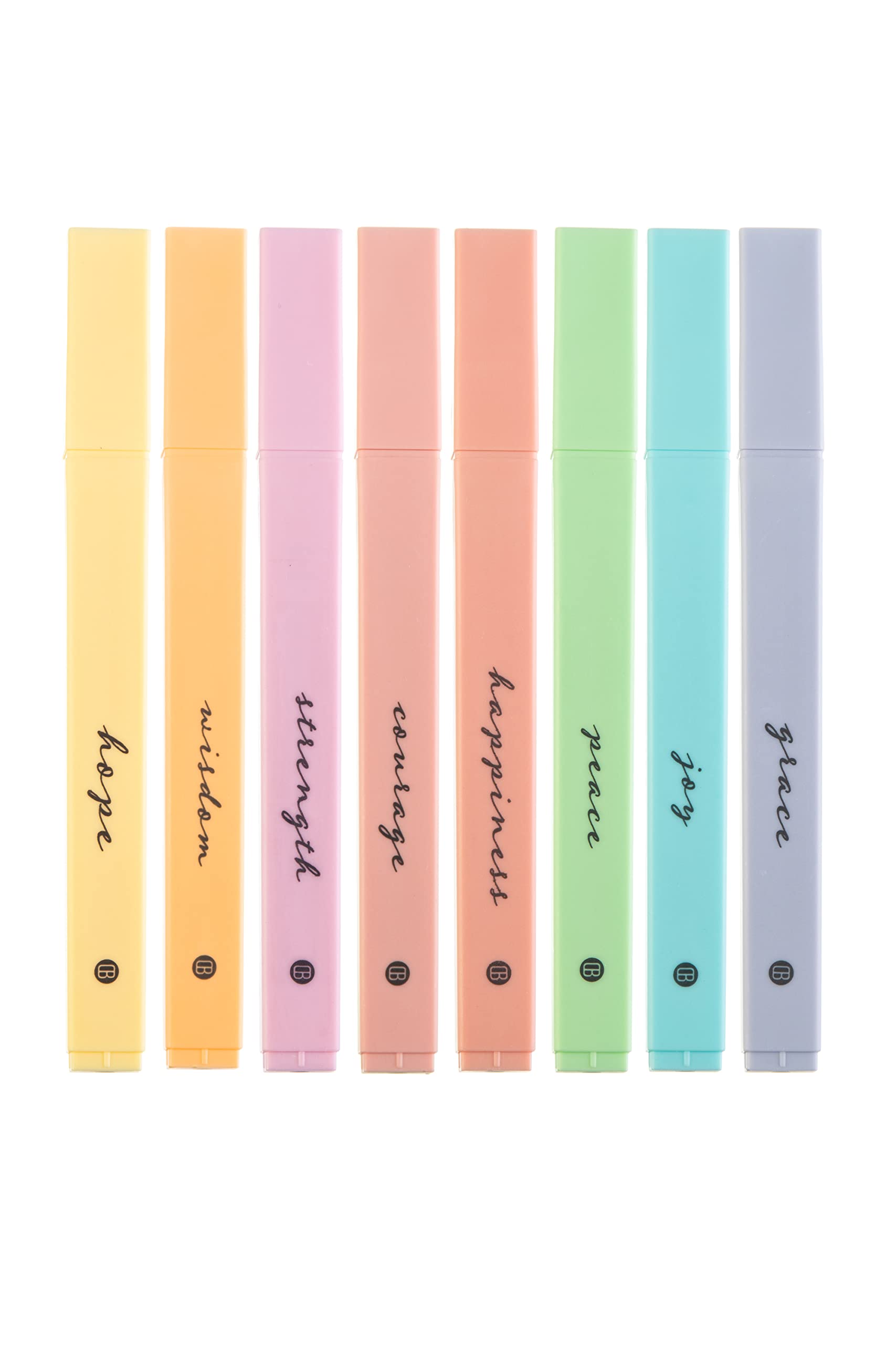 Bible Highlighters 8 Pack - No Bleed Quick Dry Pastel Markers for Bible Study & Journaling