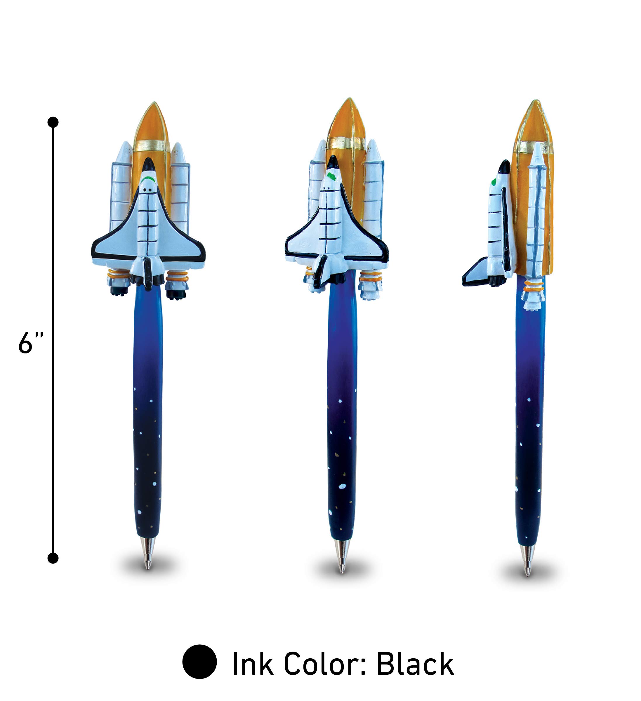 Space Shuttle Novelty Pen - Fun Ballpoint for Kids & Office Use