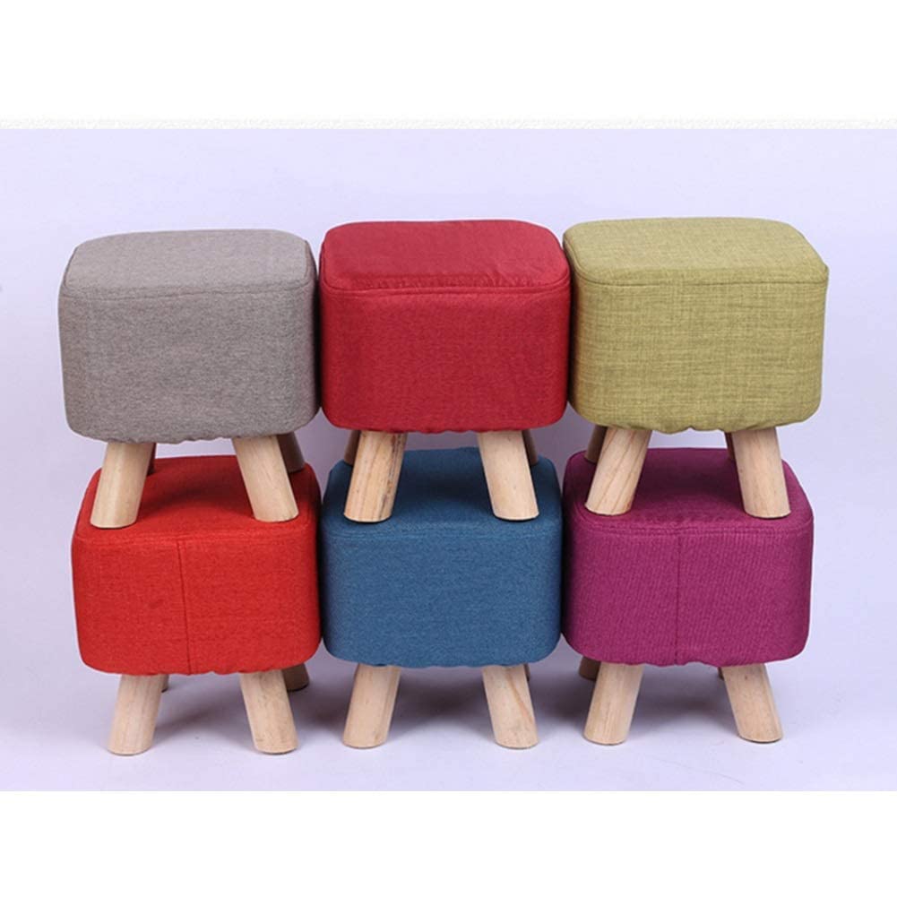 Modern Simplicity Purple Linen Upholstered Wooden Bench - Breathable Detachable Footstool Sofa Stool for Bedroom & Living Room | Multi-Purpose Seating for Home Decor, Reading Nook, and Entryway