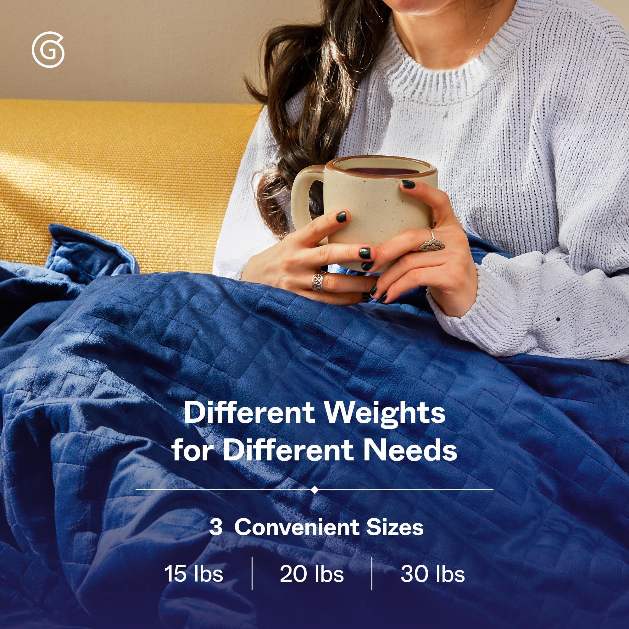 20lbs Navy Gravity Weighted Blanket for Adults - 48