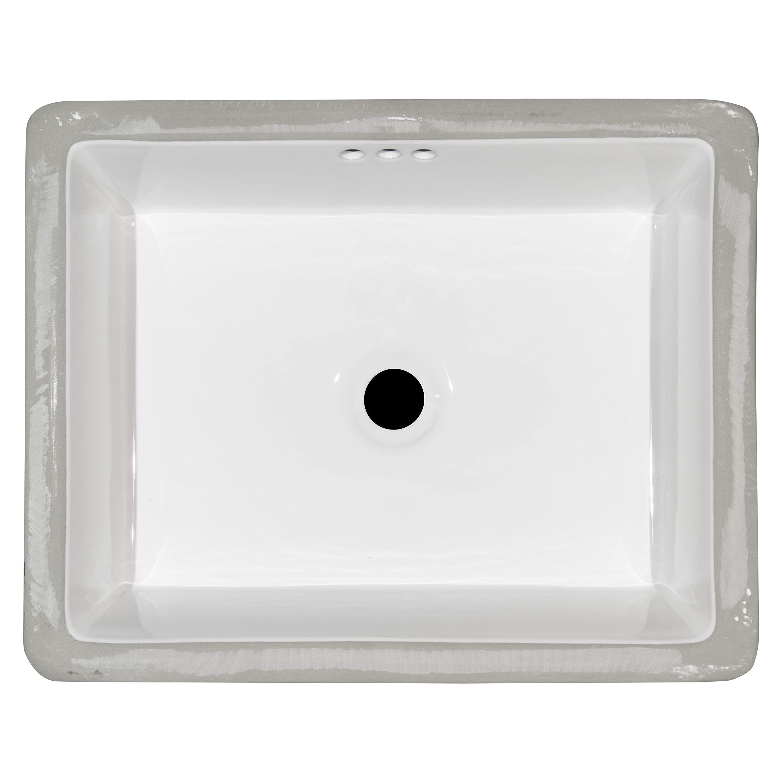 MSI 17x13 Inch White Porcelain Ceramic Undermount Bathroom Vanity Vessel Sink - Perfect for Modern Bathroom Renovations & Powder Room Upgrades