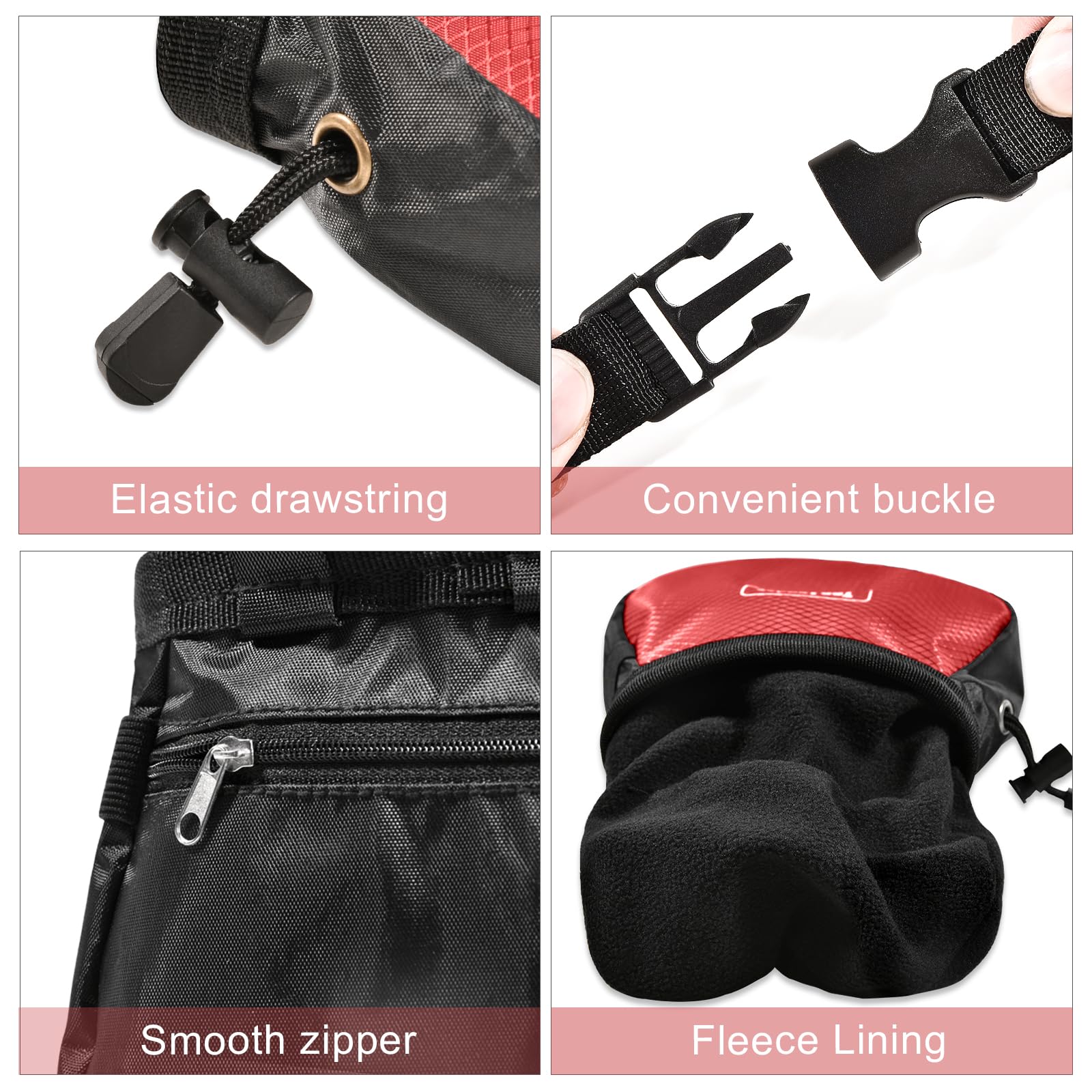 Rock Climbing Chalk Bag with Drawstring - Lightweight Bouldering Chalk Bucket for Gym, Weightlifting & Crossfit Training - Perfect for Indoor & Outdoor Climbing, Gymnastics and Fitness Workouts