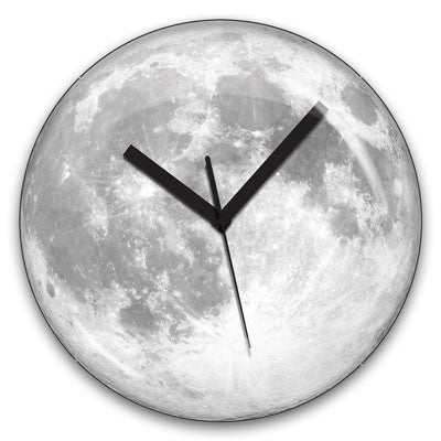 Kikkerland Moon Phase Wall Clock - Stylish Lunar Cycle Clock for Home & Office Decor | Perfect for Living Room, Bedroom, or Gift