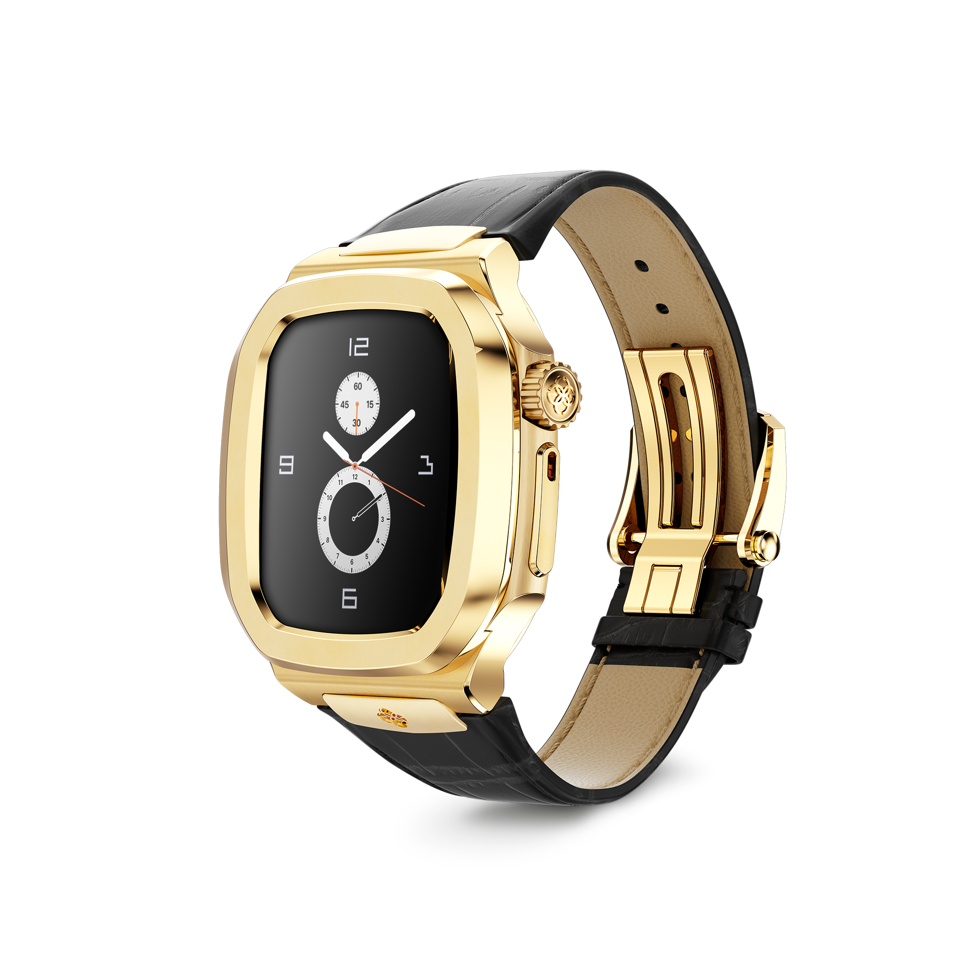Premium Apple Watch Case ROL41 - Gold Protective Cover for Series 1/2/3/4/5/6/7/8/SE - Fashionable & Durable Smartwatch Accessory for Workout, Running & Daily Use
