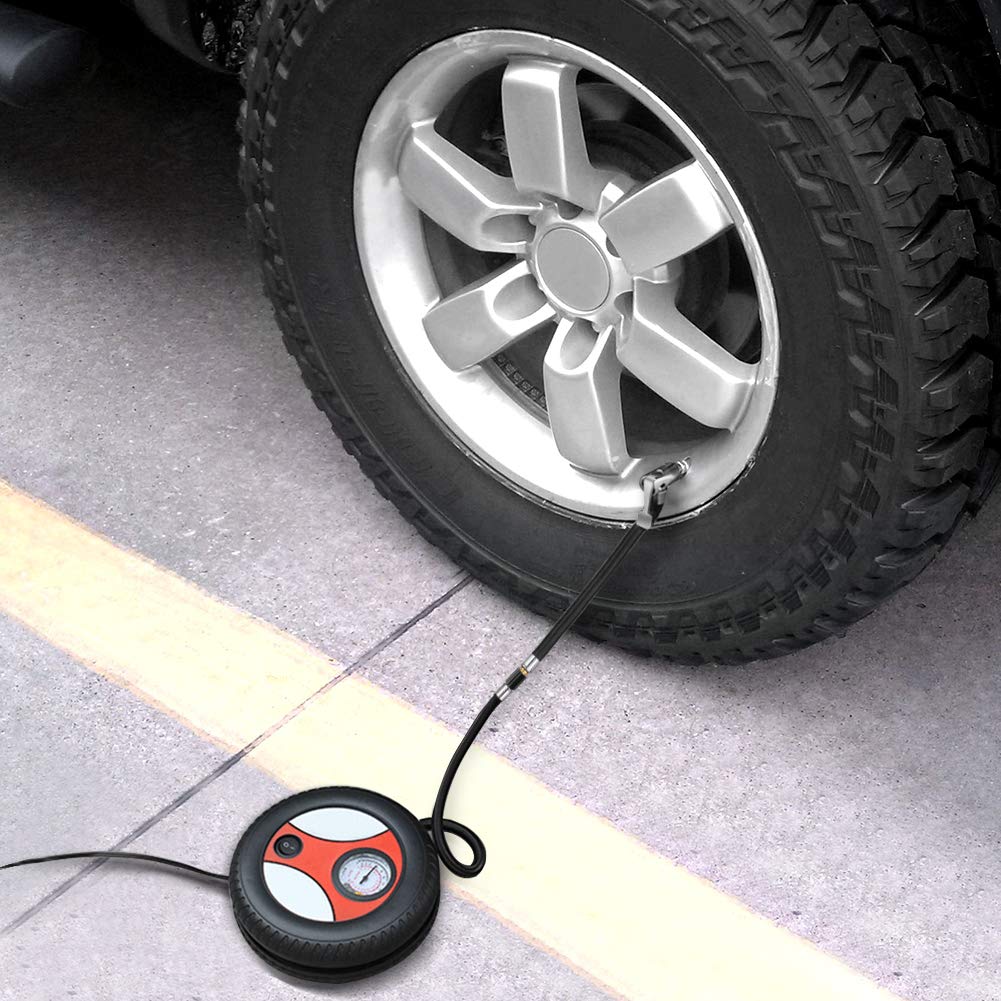 2 PCS Locking Air Chuck with Air Hose & Standard Tire Valve Fine Thread - Heavy Duty Air Inflator Hose Adapter for Twist to Lock On Connection - Perfect for Car Tires, Bikes, ATVs and Inflatable Toys
