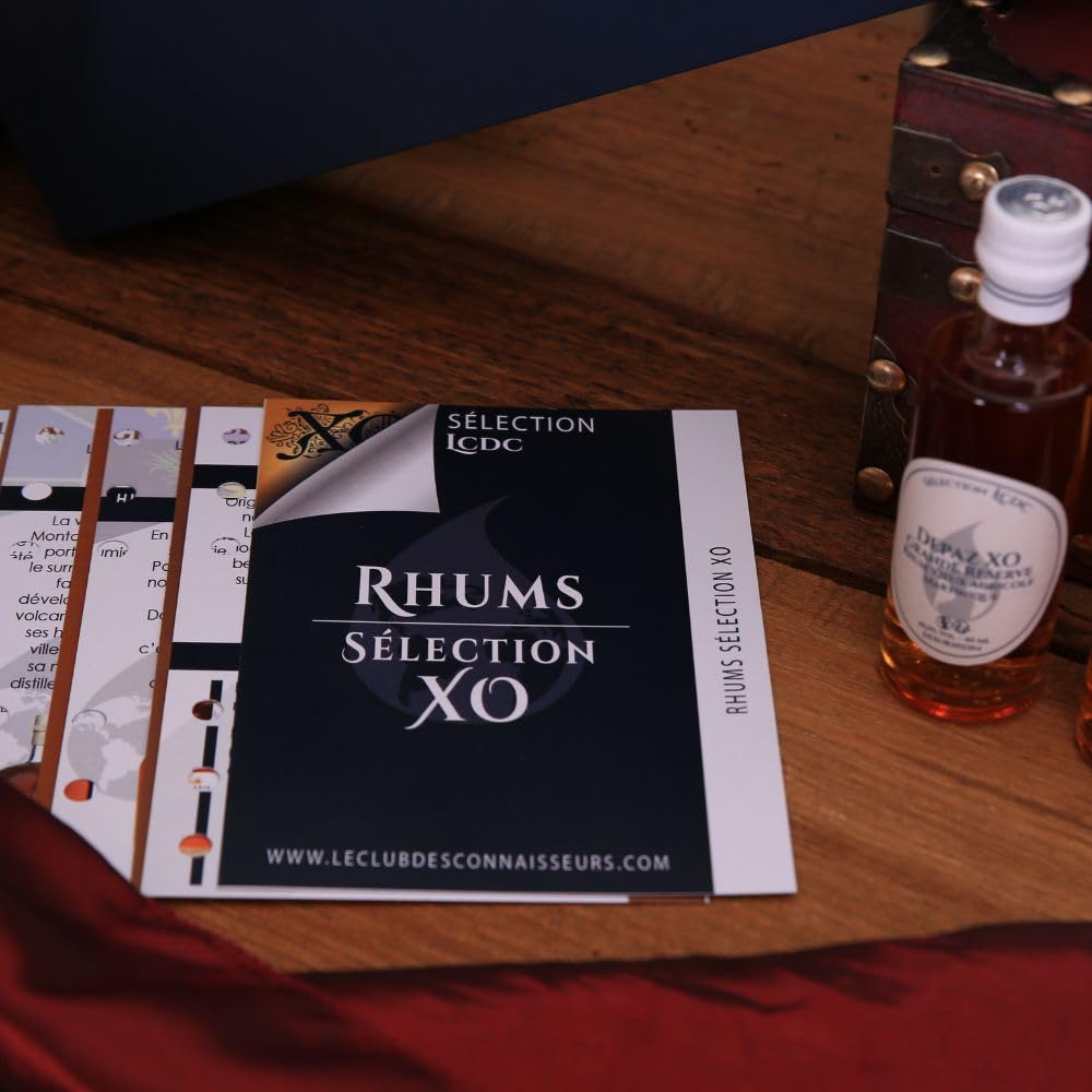 Premium XO Rum Tasting Set - 6 x 40ml Mini Bottles - Caribbean Aged Rum Collection - Perfect for Solo Tasting or Gift Giving - Great for Cocktail Parties & Home Bars