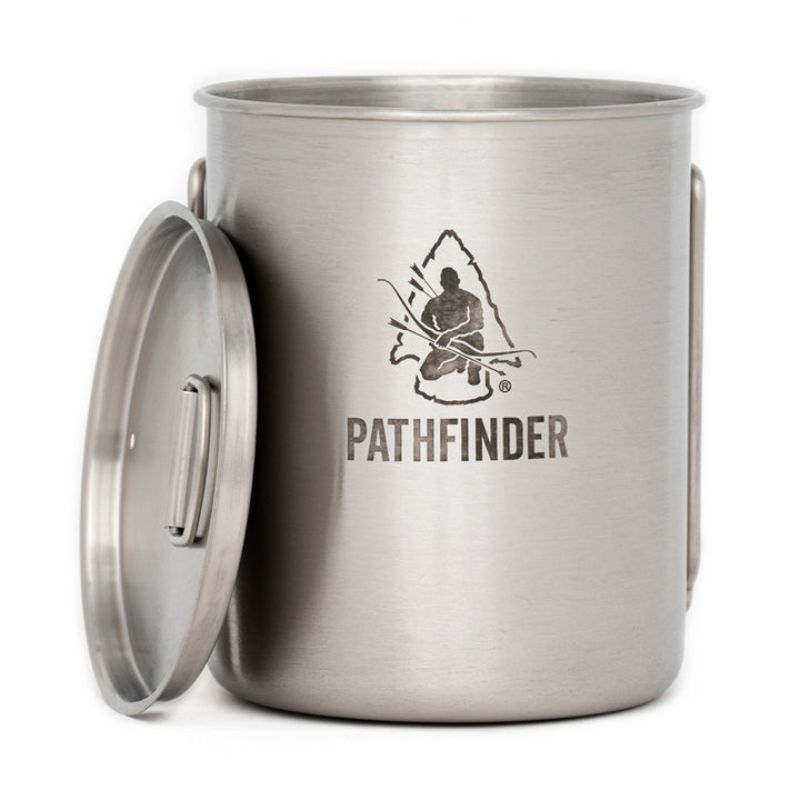Pathfinder 25oz Stainless Steel Cup with Lid - Insulated Camping Mug for Hot & Cold Drinks, Perfect for Hiking, Travel, and Outdoor Adventures
