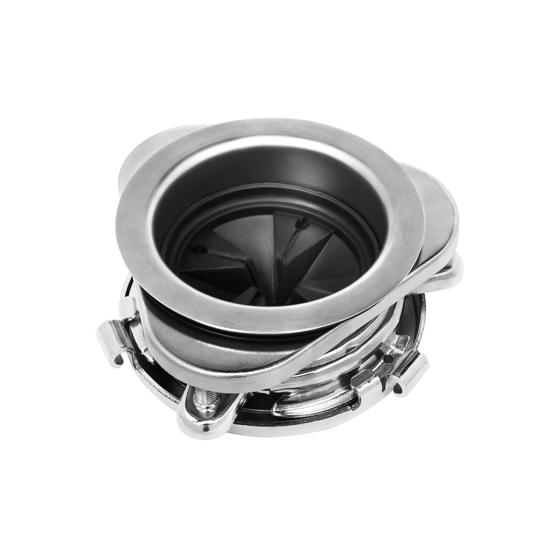 Stainless Steel 3 Bolt Mount Garbage Disposal Flange Kit with Splash Guard - Fits 3.5