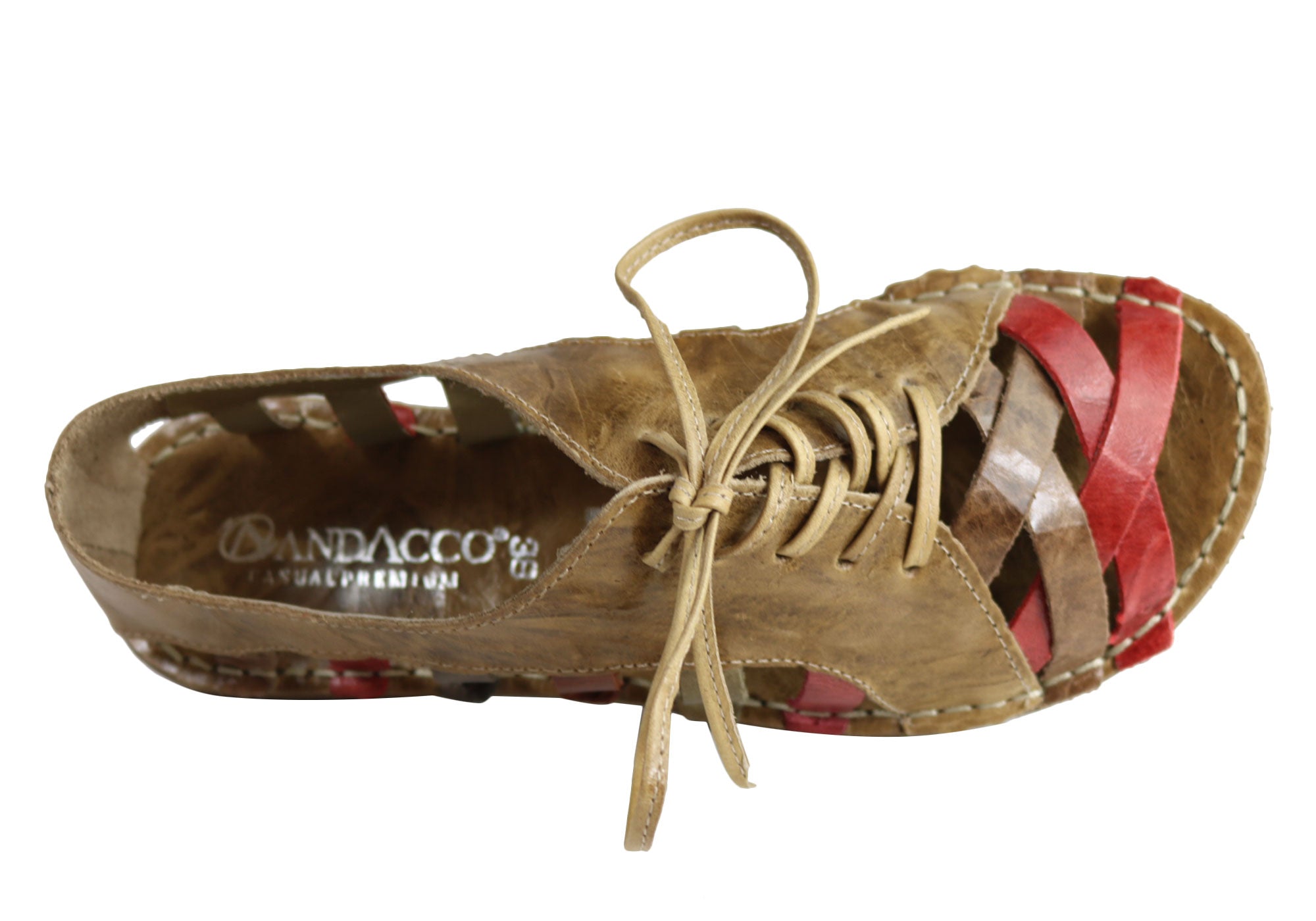 Andacco Petuna Women's Comfortable Flat Leather Sandals - Handmade in Brazil - Perfect for Beach, Vacation & Summer Outfits