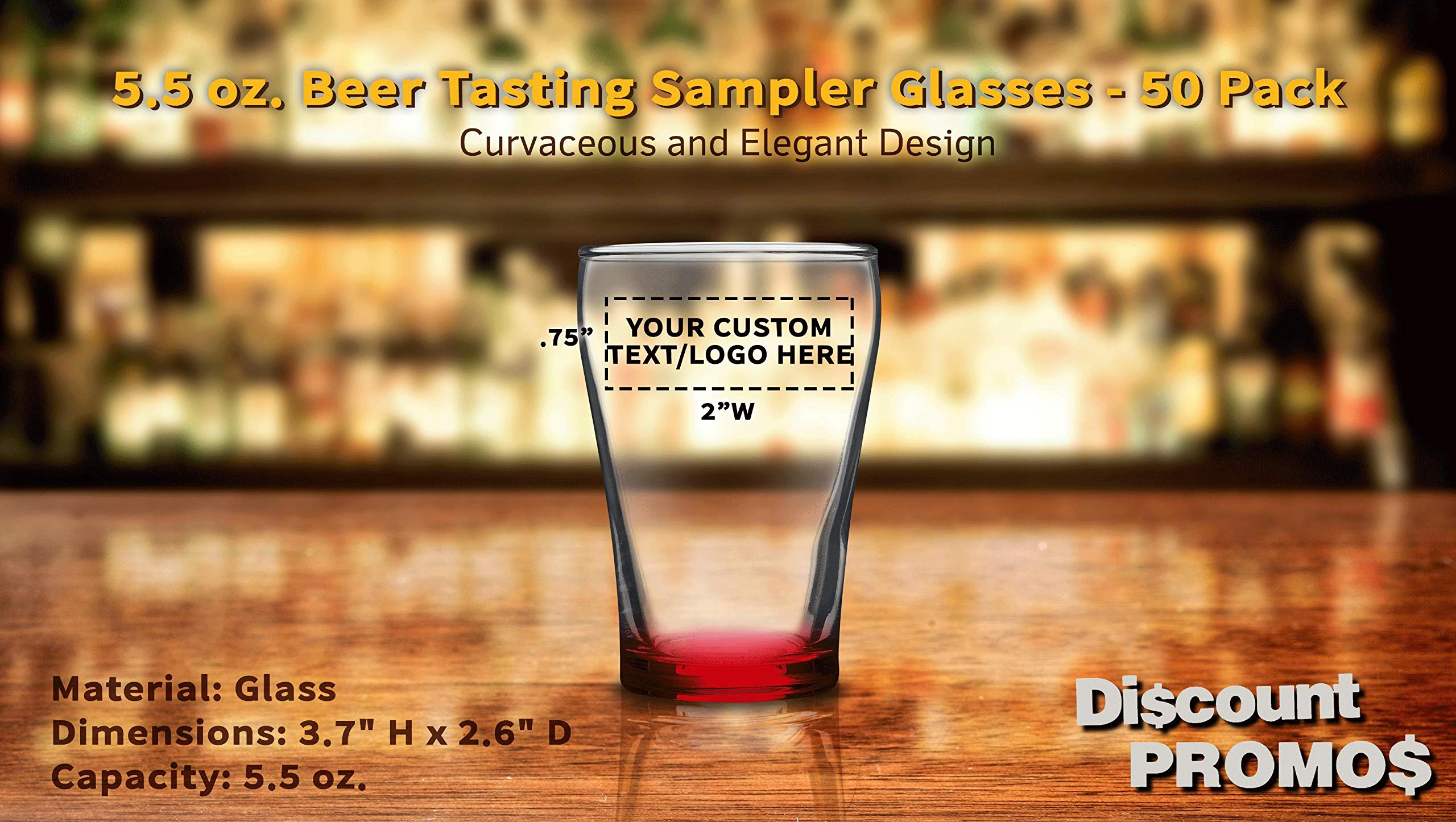 50-Pack Personalized Custom Shot Glasses 5.5 oz Bulk Set - Engraved Party Cups for Wedding, Birthday, Events & Bar Decor - Red - Perfect for Bachelor Parties, Tailgating & Corporate Gifts
