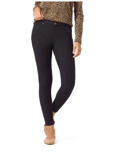 HUE Ultra Soft Fleece Lined Denim Leggings for Women - Stretchy Comfortable Winter Leggings (Size Small) - Perfect for Cold Weather, Lounge Wear & Casual Outfits