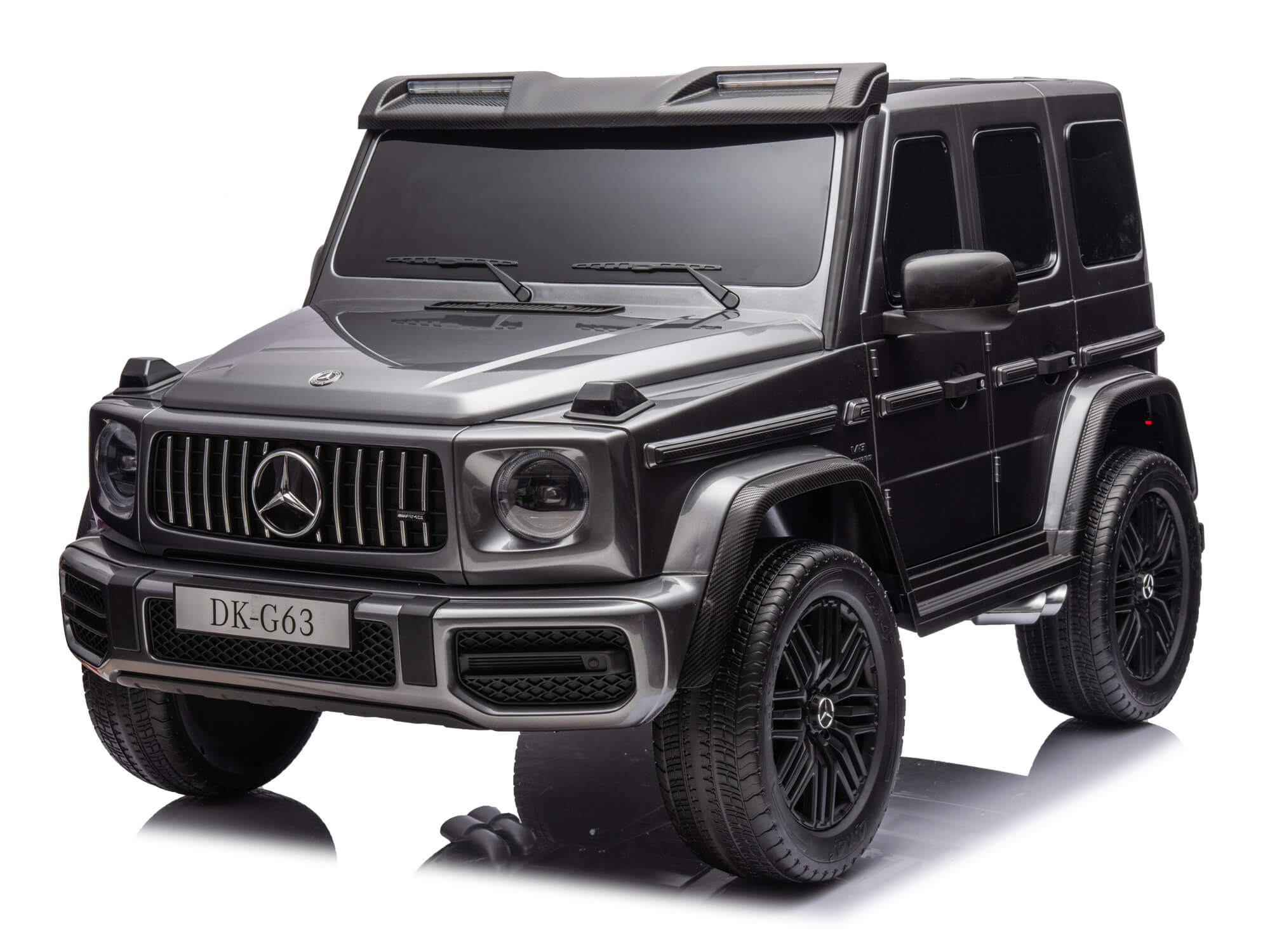 24V 2 Seater Mercedes AMG G63 Kids Electric Ride On SUV with Parent Remote Control & LED Video Screen - Gray - Perfect for Outdoor Play, Birthday Gifts & Backyard Adventures